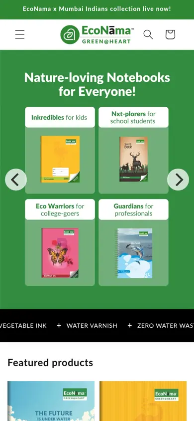 Econama website on a phone