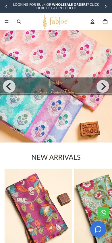 Fabloe website on a phone