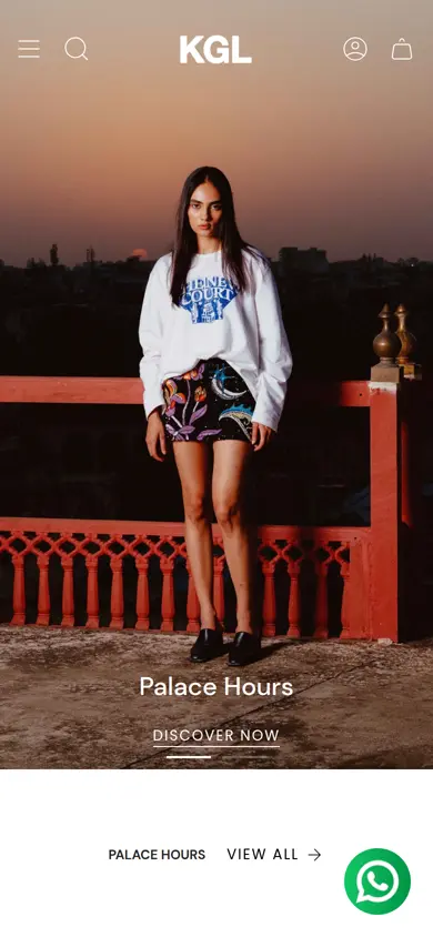Kanika Goyal Label website on a phone