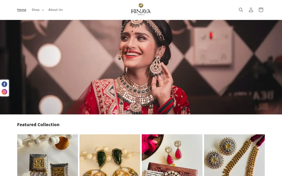 Rinaya Jewels website